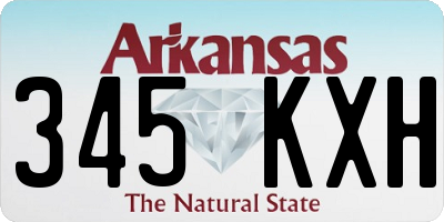 AR license plate 345KXH