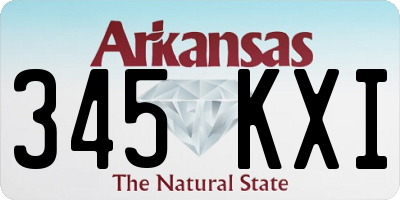 AR license plate 345KXI