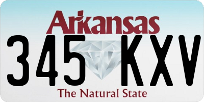AR license plate 345KXV