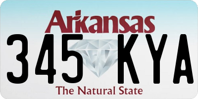 AR license plate 345KYA