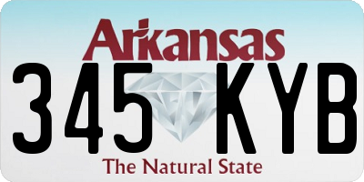 AR license plate 345KYB