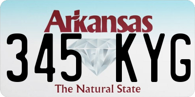 AR license plate 345KYG