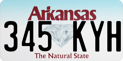 AR license plate 345KYH