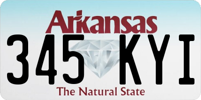 AR license plate 345KYI