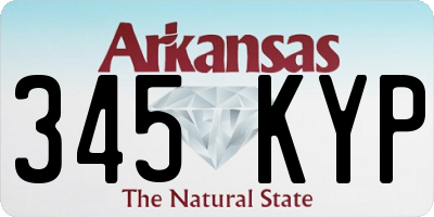 AR license plate 345KYP