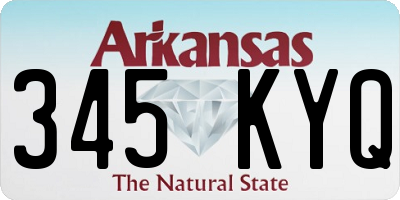 AR license plate 345KYQ