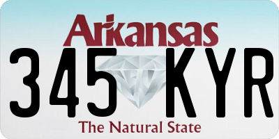AR license plate 345KYR