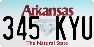AR license plate 345KYU