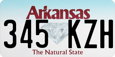 AR license plate 345KZH