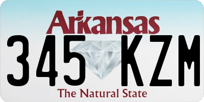 AR license plate 345KZM