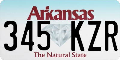 AR license plate 345KZR