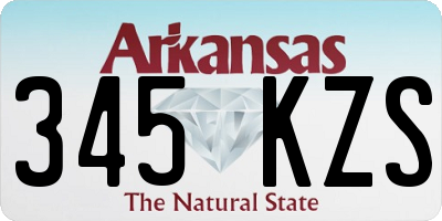 AR license plate 345KZS