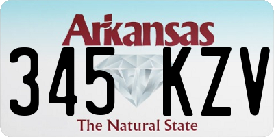 AR license plate 345KZV
