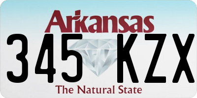 AR license plate 345KZX