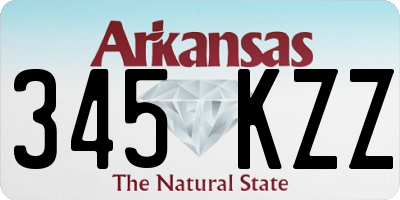 AR license plate 345KZZ