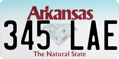 AR license plate 345LAE