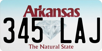 AR license plate 345LAJ