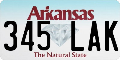 AR license plate 345LAK