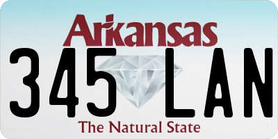 AR license plate 345LAN