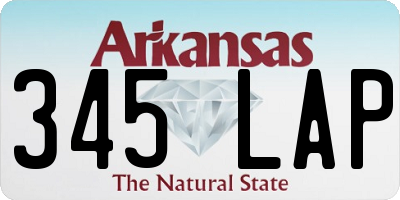 AR license plate 345LAP