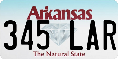 AR license plate 345LAR