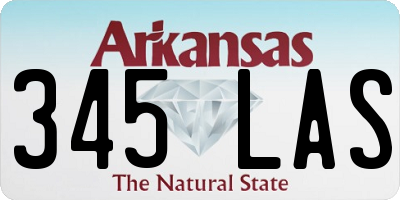 AR license plate 345LAS