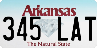AR license plate 345LAT