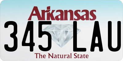 AR license plate 345LAU
