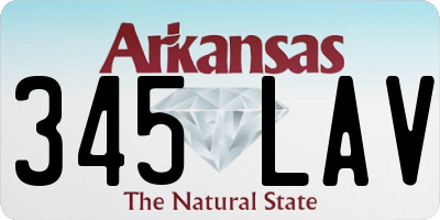 AR license plate 345LAV