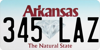 AR license plate 345LAZ