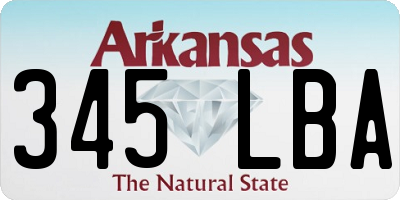 AR license plate 345LBA