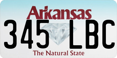 AR license plate 345LBC