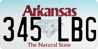 AR license plate 345LBG