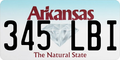 AR license plate 345LBI