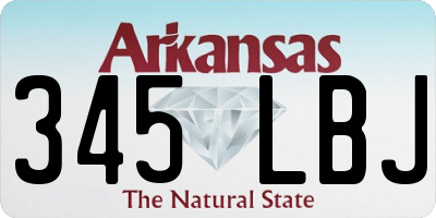 AR license plate 345LBJ