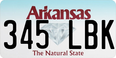 AR license plate 345LBK