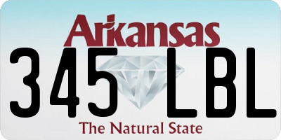 AR license plate 345LBL