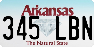AR license plate 345LBN
