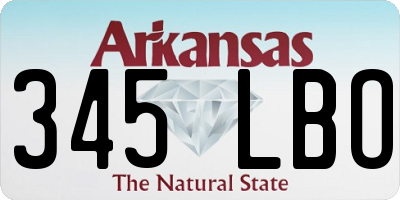 AR license plate 345LBO