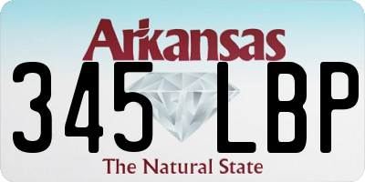 AR license plate 345LBP