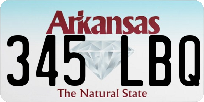 AR license plate 345LBQ