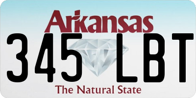 AR license plate 345LBT