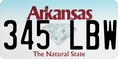 AR license plate 345LBW