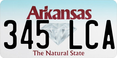 AR license plate 345LCA