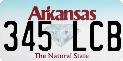 AR license plate 345LCB