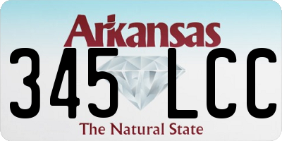 AR license plate 345LCC