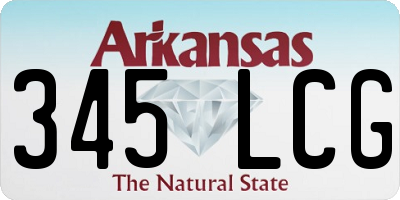 AR license plate 345LCG