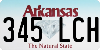AR license plate 345LCH