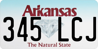 AR license plate 345LCJ