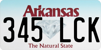 AR license plate 345LCK
